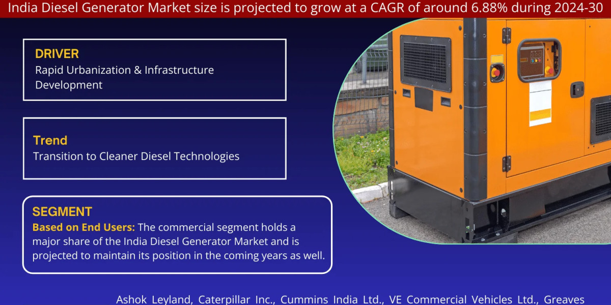 India Diesel Generator Market to Witness 6.88% CAGR Growth Between 2024 and 2030